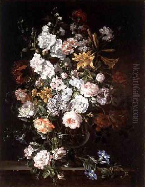 Flowers Oil Painting by Jean-Baptiste Monnoyer