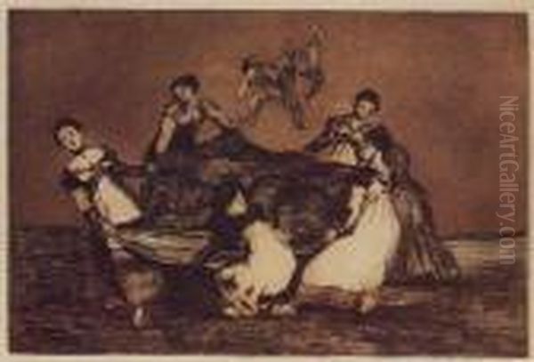 Los Proverbios (h. 248-265; D. 202-219) Oil Painting by Francisco De Goya y Lucientes