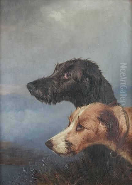 Two Deerhounds Oil Painting by Colin Graeme Roe