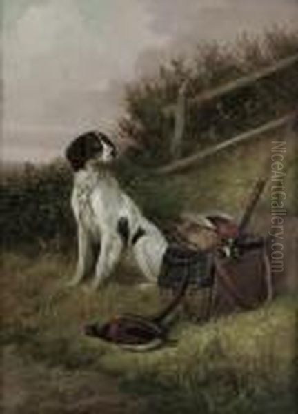 Guarding The Bag Oil Painting by Colin Graeme Roe