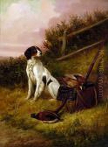 The Days Catch, Gun Dog And Pheasants Oil Painting by Colin Graeme Roe