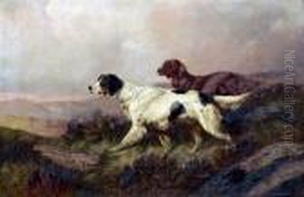 Setters At Work, On The Moors Oil Painting by Colin Graeme Roe