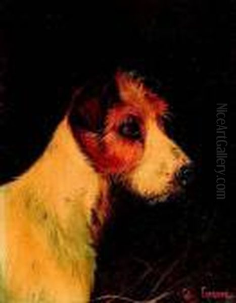 A Terrier Oil Painting by Colin Graeme Roe