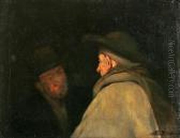 Pareja De Ancianos Oil Painting by Luis Graner Arrufi