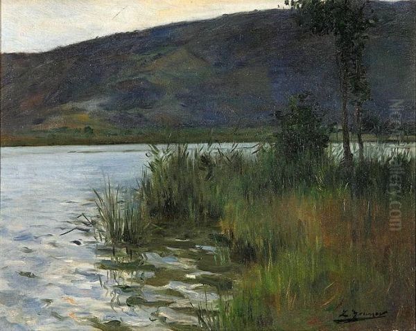 Vista Fluvial Oil Painting by Luis Graner Arrufi