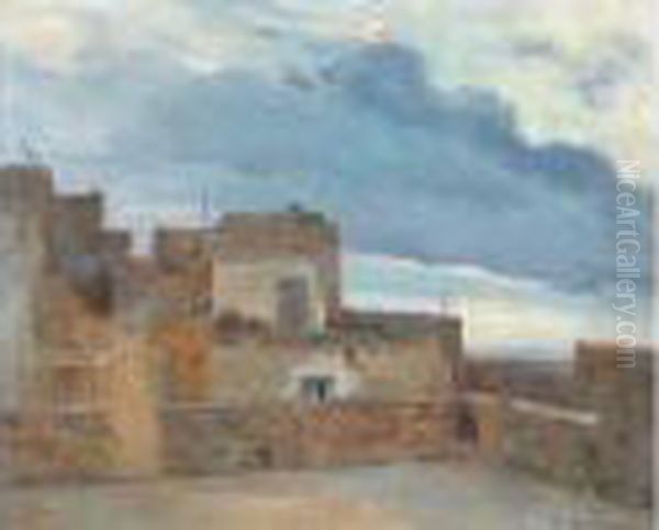 Terrasses De Maisons Mediterraneennes Oil Painting by Luis Graner Arrufi