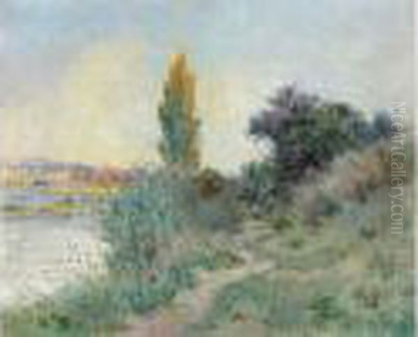 Le Chemin Au Bord De La Riviere Oil Painting by Luis Graner Arrufi