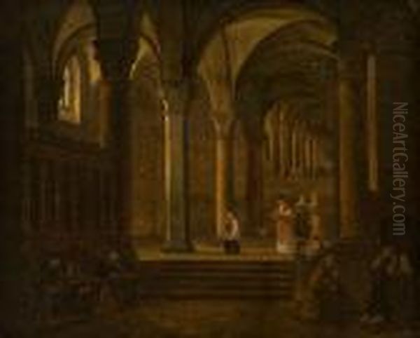 Chiesa Oil Painting by Francois-Marius Granet