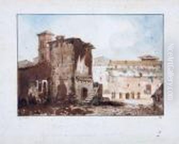 Place De Tivoli Oil Painting by Francois-Marius Granet