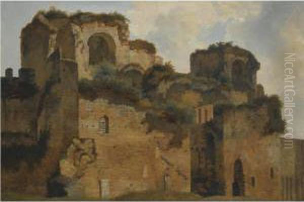 A View Of The Forum Oil Painting by Francois-Marius Granet