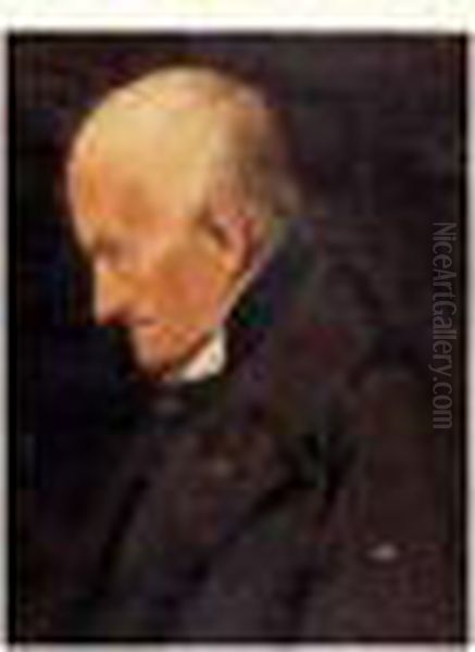 Portrait D'homme De Profil Oil Painting by Francois-Marius Granet