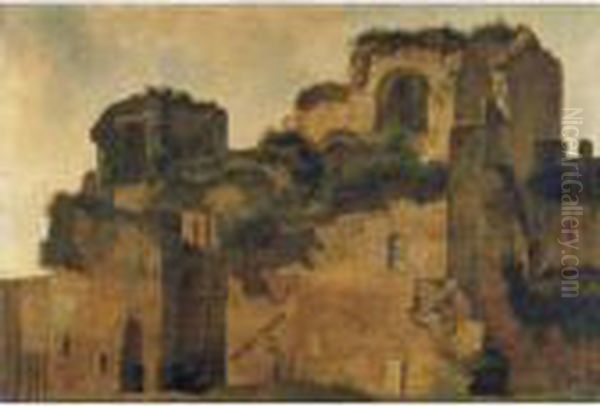 View Of Ruins Oil Painting by Francois-Marius Granet