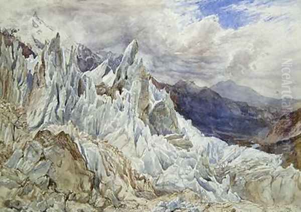 Mer de Glace 1856 Oil Painting by Henry Moore