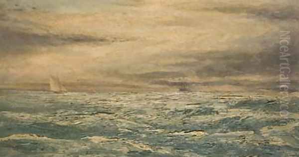 A Choppy Day in the Channel Oil Painting by Henry Moore