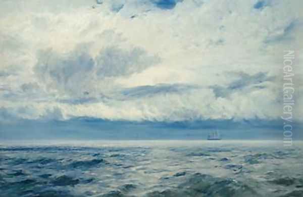 Storm Brewing 1890 Oil Painting by Henry Moore