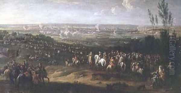 The Siege of Maastricht in 1673 Oil Painting by Adam Frans van der Meulen