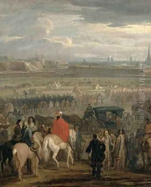 Surrender of the Citadel of Cambrai 18th April 167 Oil Painting by Adam Frans van der Meulen