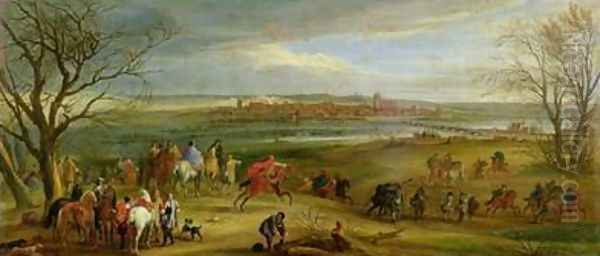 View of the Siege of Dole 14th February 1668 after 1668 Oil Painting by Adam Frans van der Meulen