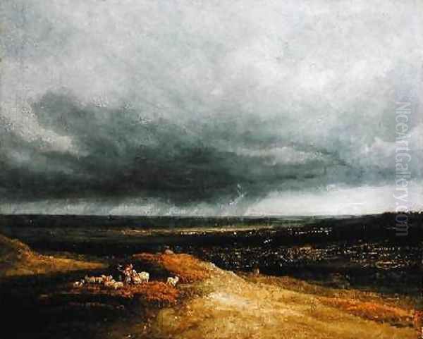 Approaching Storm 1820-25 Oil Painting by Georges Michel