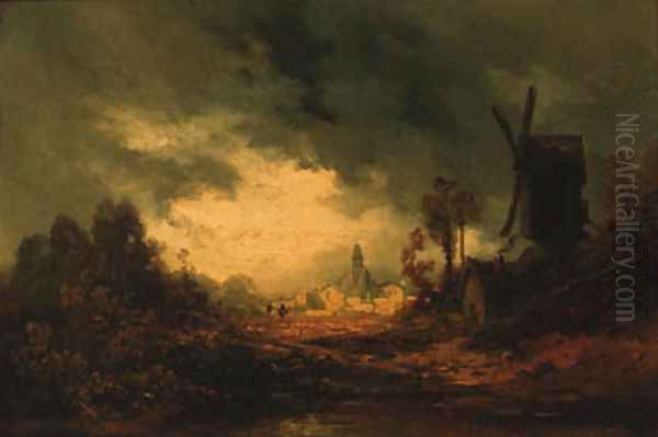 The approaching storm Oil Painting by Georges Michel