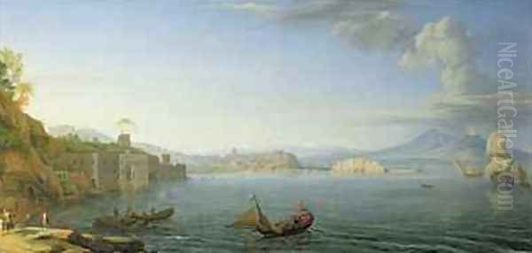 View of Naples 1750 Oil Painting by Adrien Manglard