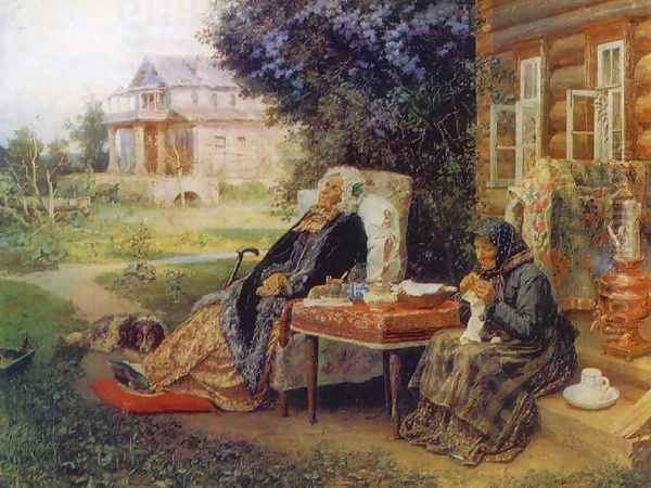 Everything is in the past, 1889 Oil Painting by Vasily Maximov