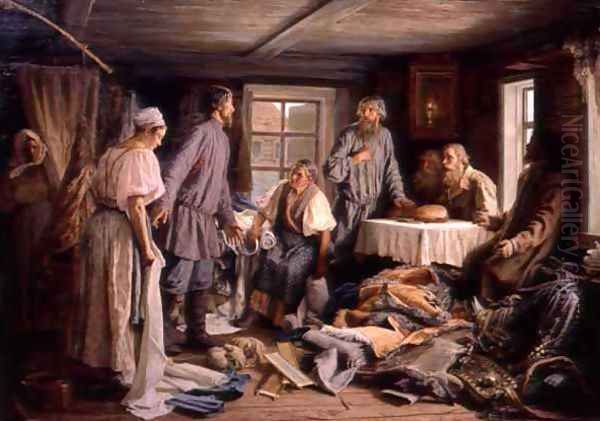 Division of Property, 1876 Oil Painting by Vasily Maximov