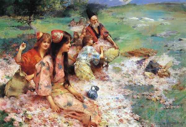 Oriental Fantasy Oil Painting by Henry Siddons Mowbray