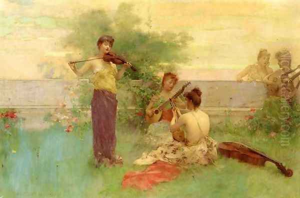 Arcadia Oil Painting by Henry Siddons Mowbray