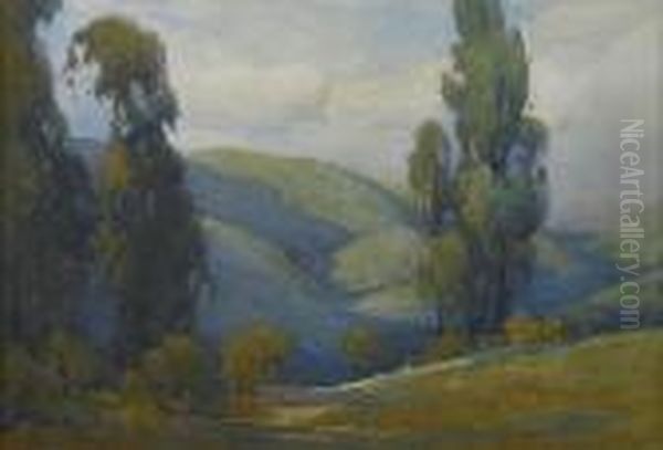 Marin Hills Oil Painting by Percy Gray