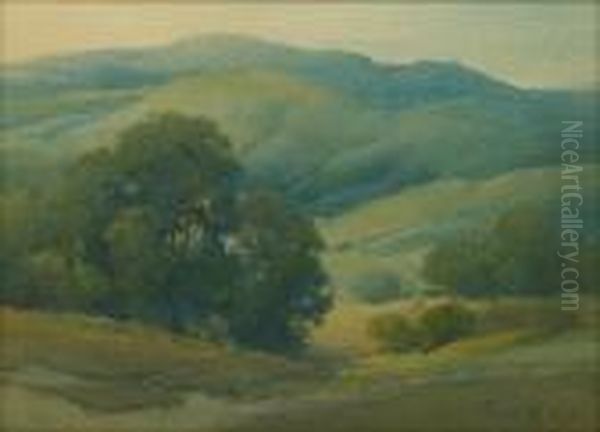 Green Valley Oil Painting by Percy Gray