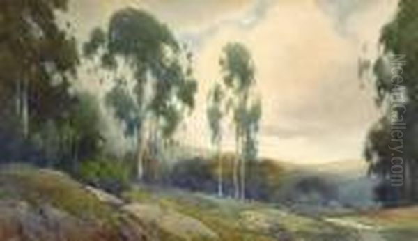 Eucalyptus In Burlingame Oil Painting by Percy Gray