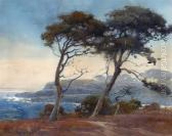 Windswept Trees Oil Painting by Percy Gray