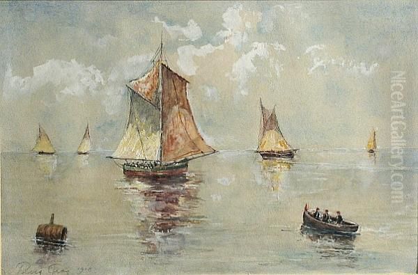 Sailing On Calm Seas Oil Painting by Percy Gray