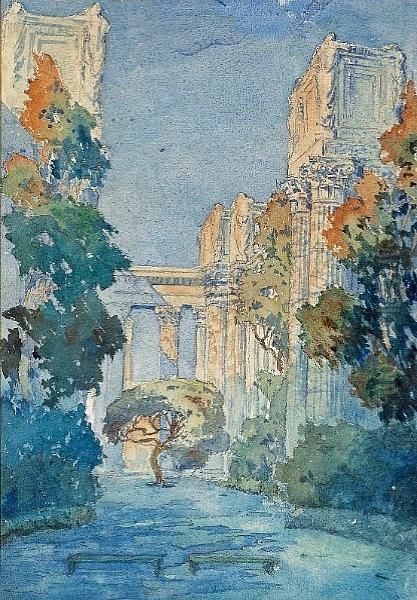 Palace Of Fine Arts, San Francisco Oil Painting by Percy Gray