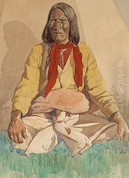 Chief Gall Oil Painting by Percy Gray