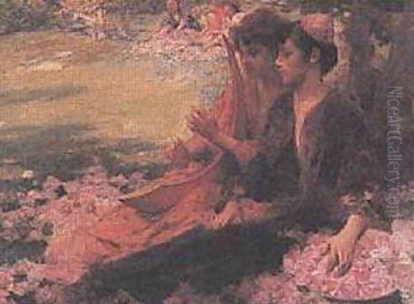 Roses Oil Painting by Henry Siddons Mowbray