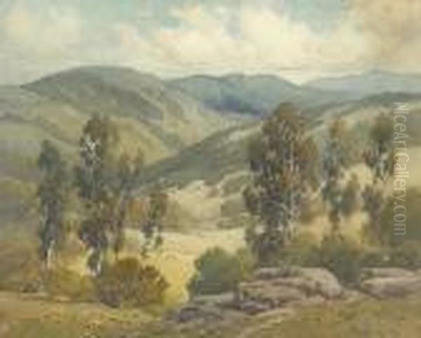 Carmel Valley Oil Painting by Percy Gray