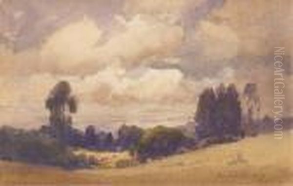 Glimpse Of Monterey Bay Oil Painting by Percy Gray