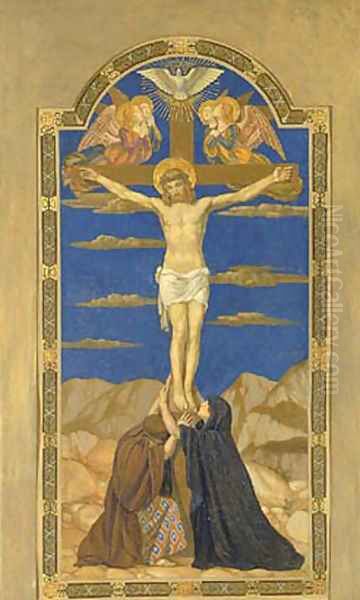 Crucifixion Oil Painting by Henry Siddons Mowbray