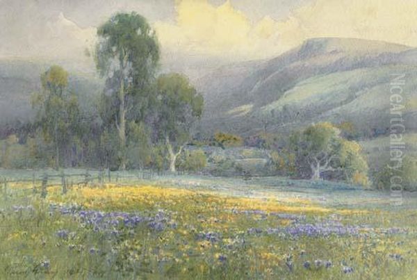 Spring Landscape With Eucalyptus Oil Painting by Percy Gray