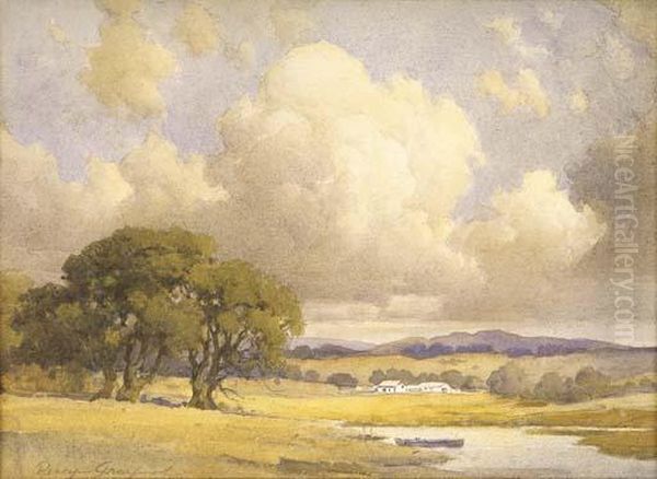 California Ranch Oil Painting by Percy Gray