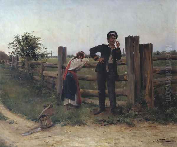 I am bored with you, 1897 Oil Painting by Aleksandr Vladimirovich Makovsky