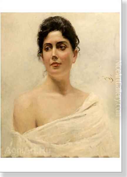 Woman Oil Painting by Aleksandr Vladimirovich Makovsky