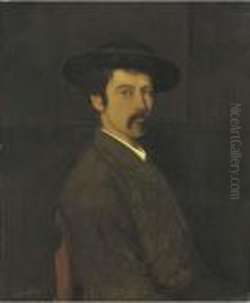 Portrait Of Henry Greaves, The Artist's Brother Oil Painting by Walter Greaves