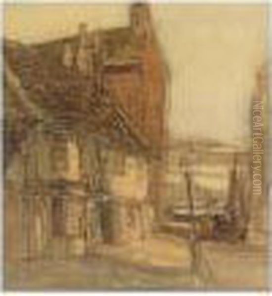 Street Scene Oil Painting by Walter Greaves