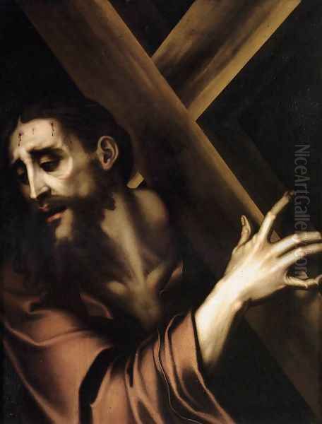 Christ Carrying the Cross 1566 Oil Painting by Luis de Morales