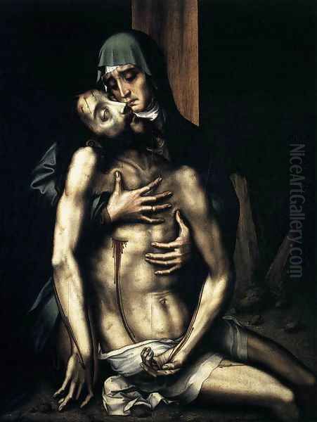 Pieta 1560s Oil Painting by Luis de Morales