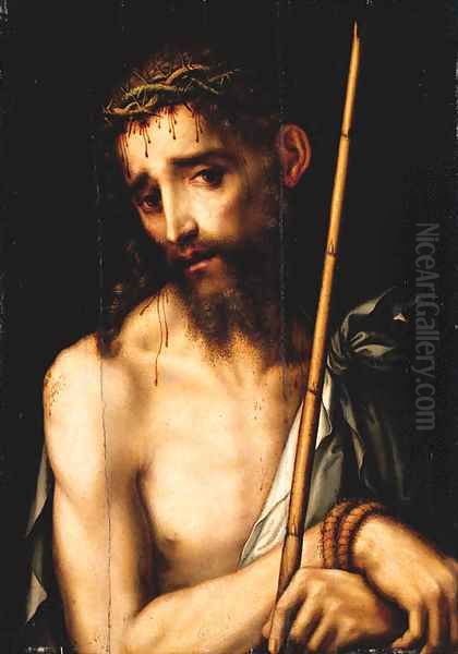 Christ the Man of Sorrows Oil Painting by Luis de Morales