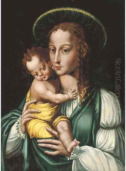 The Virgin and Child Oil Painting by Luis de Morales